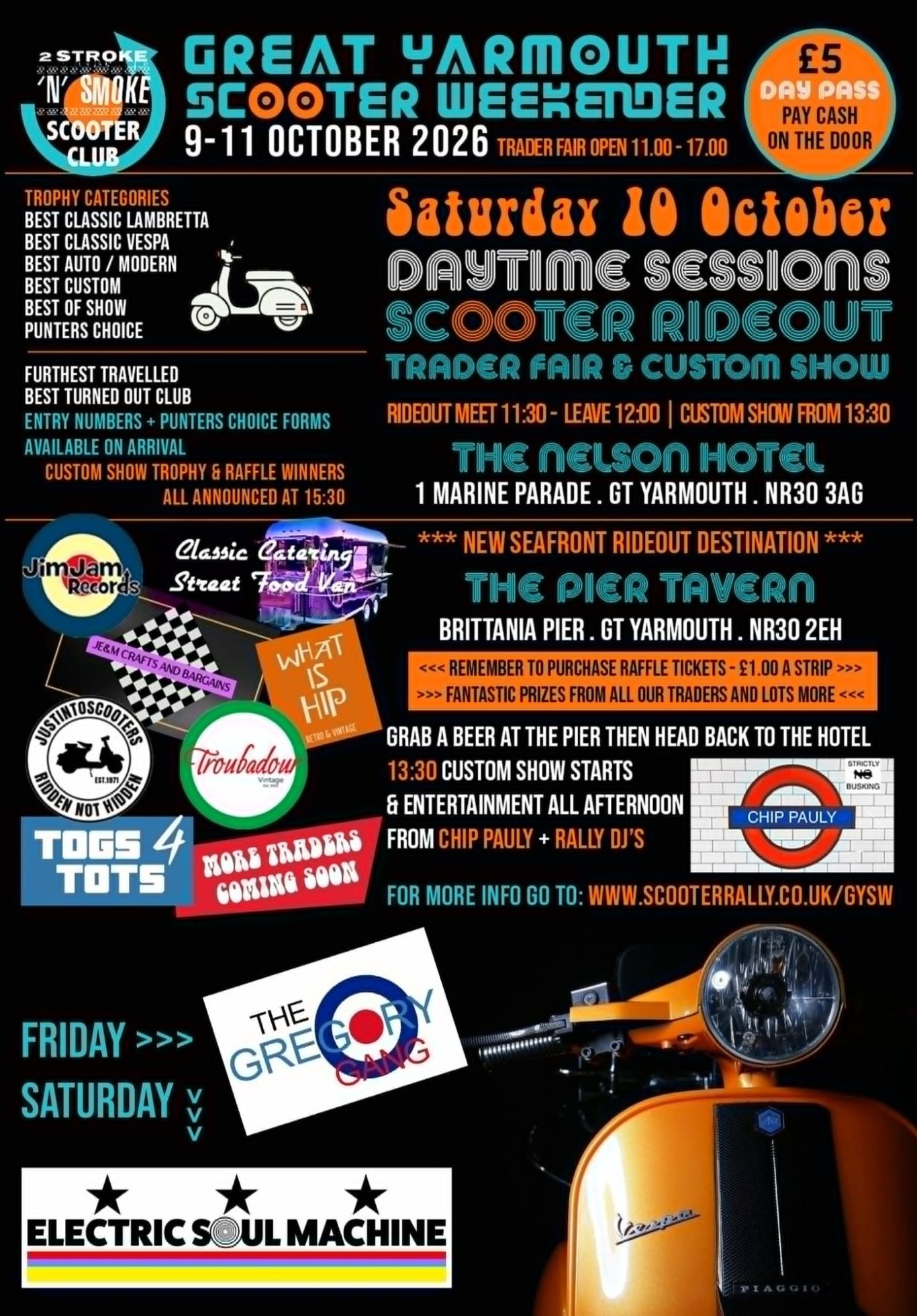 Saturday Schedule | Great Yarmouth Scooter Weekender Saturday Schedule | Great Yarmouth Scooter Weekender